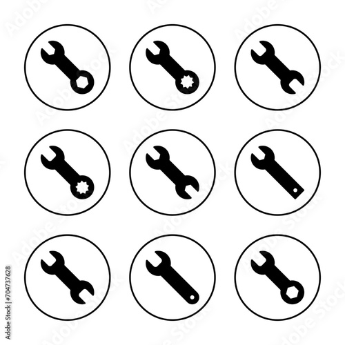 Wrench icon vector. repair icon. tools sign and symbol