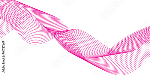 abstract background with colorful waves design 3d rendering A wave of particles. pink wave background. red lines vector banner template. Suit for poster, cover, banner, brochure Vector Illustration.