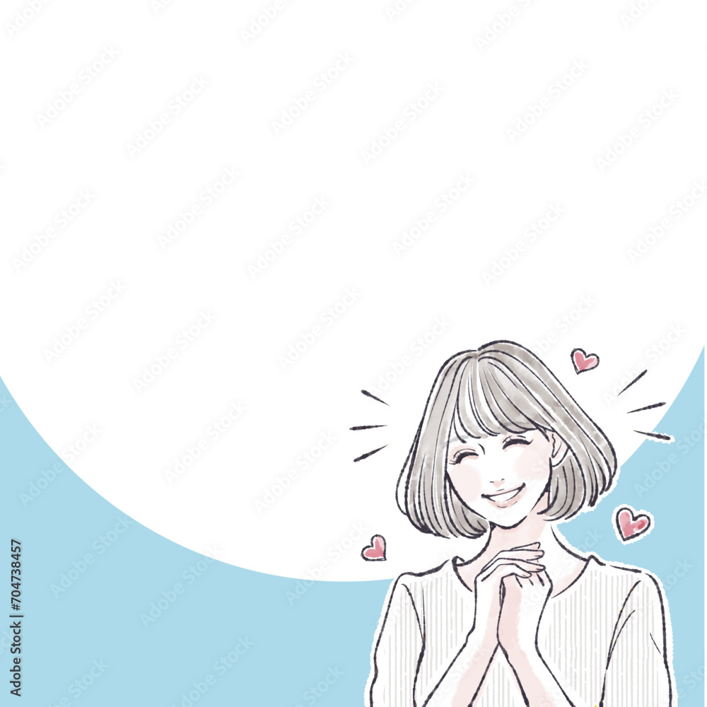 喜ぶ/喜び/嬉しい/やったー/キュン/恋をする/ときめく/バレンタイン/ときめき/ハート/恋愛/出会い/メロメロ/惚気/大喜び/幸せ/1:1/ハッピー/笑顔/水彩/手描き/女性/女の子のイラスト素材 喜ぶ/喜び/嬉しい/やったー/キュン/恋をする/ときめく/バレンタイン/ときめき/ハート/恋愛/出会い/メロメロ/惚気/大喜び/幸せ/1:1/ハッピー/笑顔/水彩/手描き/女性/女の子のイラスト素材