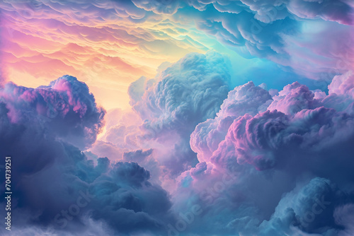 sky with clouds colors. Generative AI