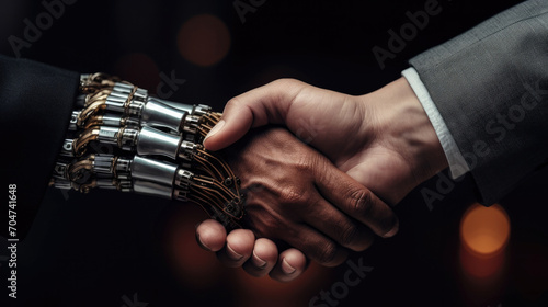 Human computer interactive artificial intelligence.Robot Human Handshake