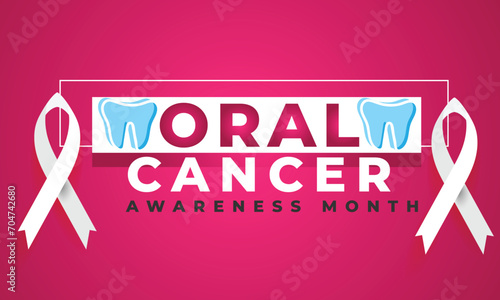 Oral Cancer Awareness Month. background, banner, card, poster, template. Vector illustration.