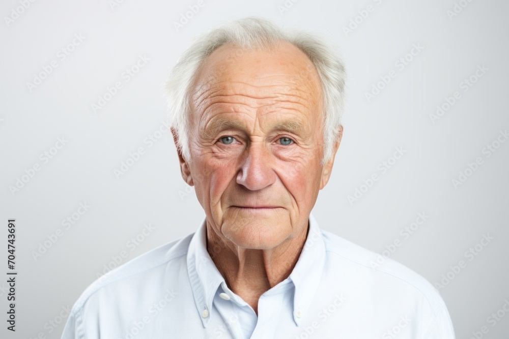 Portrait of a senior man. Isolated on white background. Portrait of a senior man. Isolated on white background.