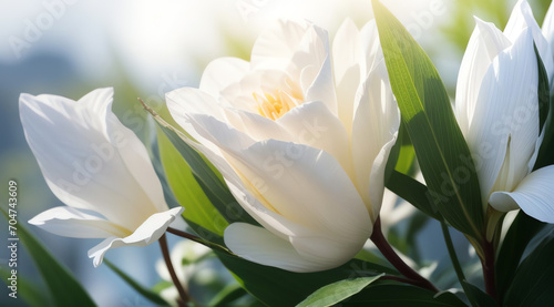 photo beautiful white flower