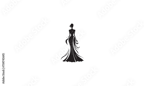 logo fashion shop vector black design white background 