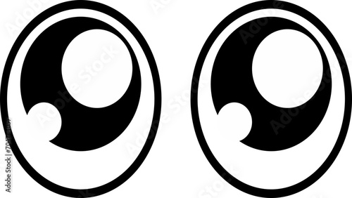 Cute cartoon eyes illustration