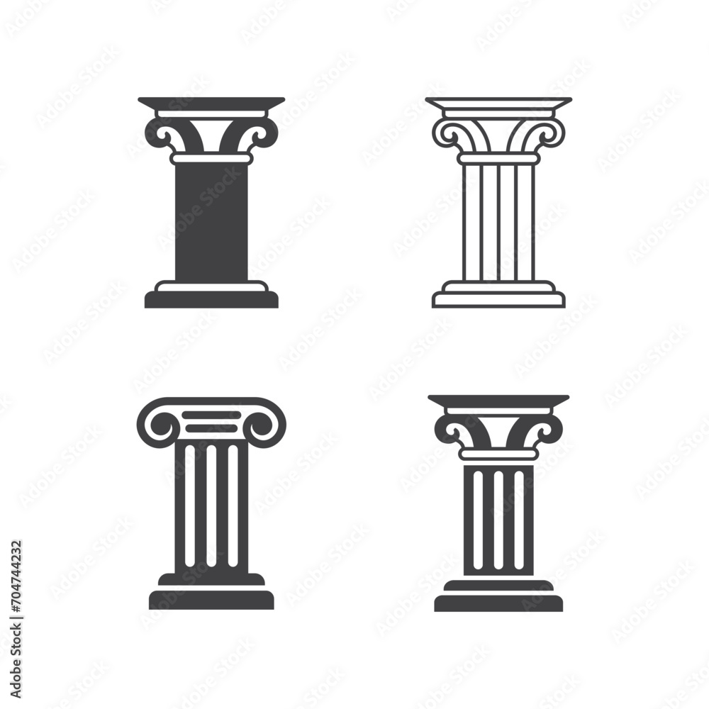 pillar icon vector pillar icon vector