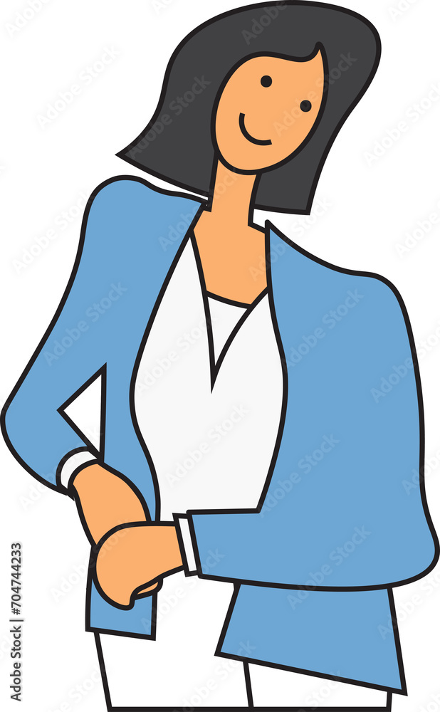 Business people in various characters working in the office