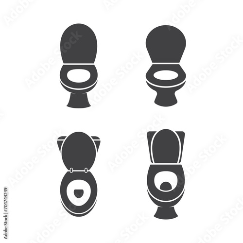 toilet bowl icon set