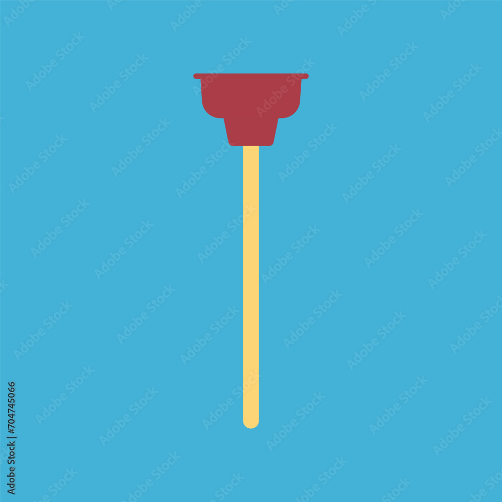 vector plunger design, flat design isolated background. cleaning equipment design vector plunger design, flat design isolated background. cleaning equipment design