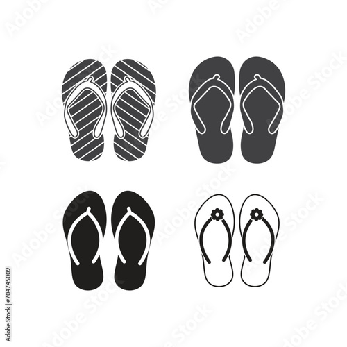 flip flop icon vector