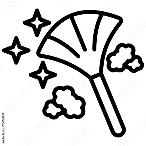 Duster black outline icon, relate to housekeeping. use for UI or UX kit, web and app development.
