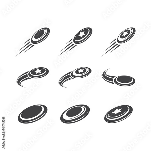 frisbee logo icon set