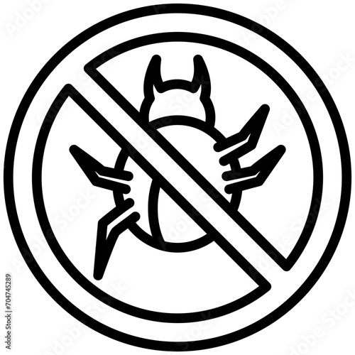 Pest Control black outline icon, relate to housekeeping. use for UI or UX kit, web and app development.