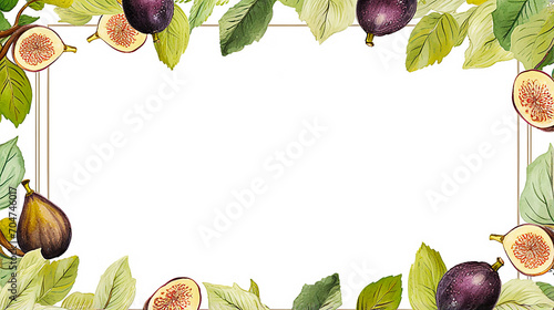clip art of fresh black fig on white background. photo