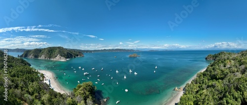 Tropical Tranquility: Capturing the Serene Beauty of Isla Tortuga's Crystal-Clear Waters and Pristine Beaches in Stunning Costa Rica