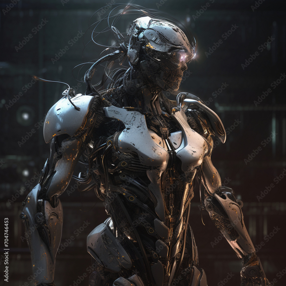 Naklejka premium アンドロイド・ロボット