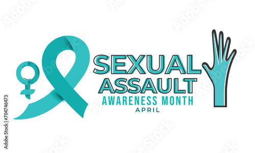 Sexual assault awareness month. background, banner, card, poster, template. Vector illustration.