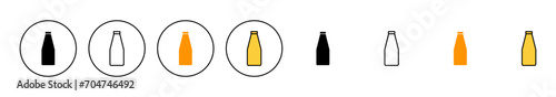Bottle icon set vector. bottle sign and symbol