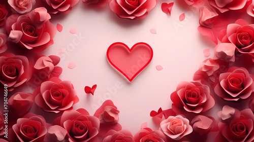 Valentine's Day hearts, Valentine's Day background, wedding background, blank copy space © xuan