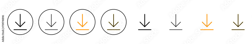 Download icon set vector. Download sign and symbol Download icon set vector. Download sign and symbol