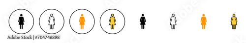 Female icon set vector. woman sign and symbol