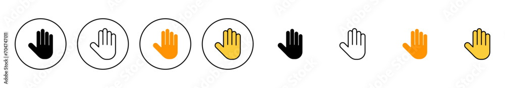 Hand icon set vector. hand sign and symbol. hand gesture Hand icon set vector. hand sign and symbol. hand gesture