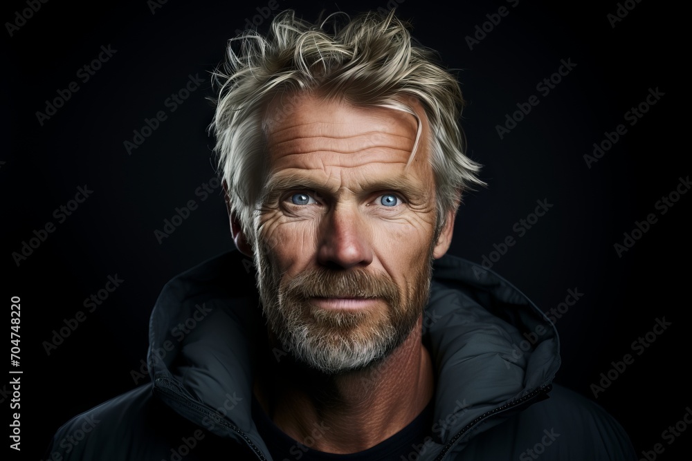 Portrait of a handsome mature man with long beard and mustache. Portrait of a handsome mature man with long beard and mustache.
