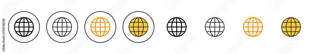 Web icon set vector. go to web sign and symbol. web click icon. Global search icon Web icon set vector. go to web sign and symbol. web click icon. Global search icon