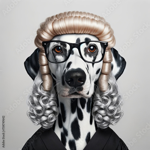 Canine Justice Cute Dog in a Judge Costume