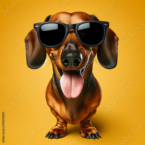 Adorable Doggy Coolness Cute Dog Wearing Stylish Sunglasses