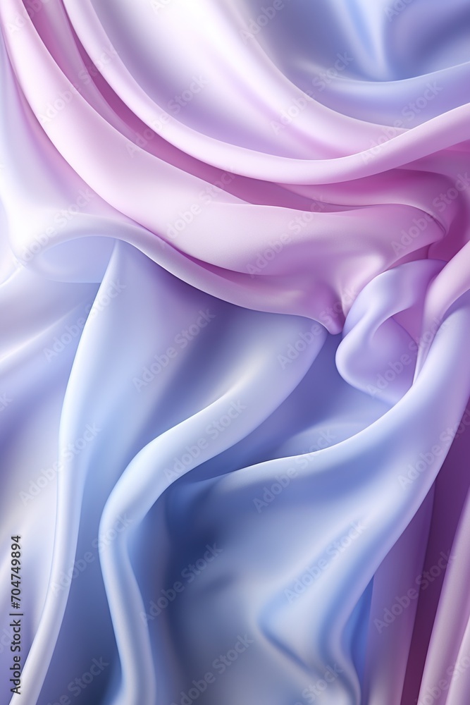 Obraz premium Gradient pink blue silk satin fabric