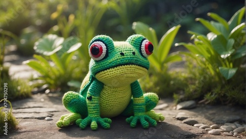Amigurumi frog