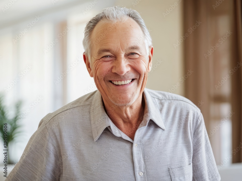 Portrait of an Elderly Man with a Gentle Smile Portrait of an Elderly Man with a Gentle Smile