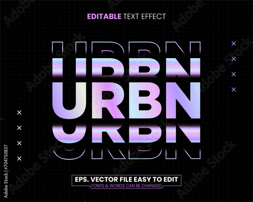 holographic editable text effect photo