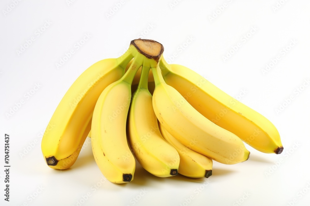 Bunch of bananas isolated on white background . generative ai Bunch of bananas isolated on white background . generative ai