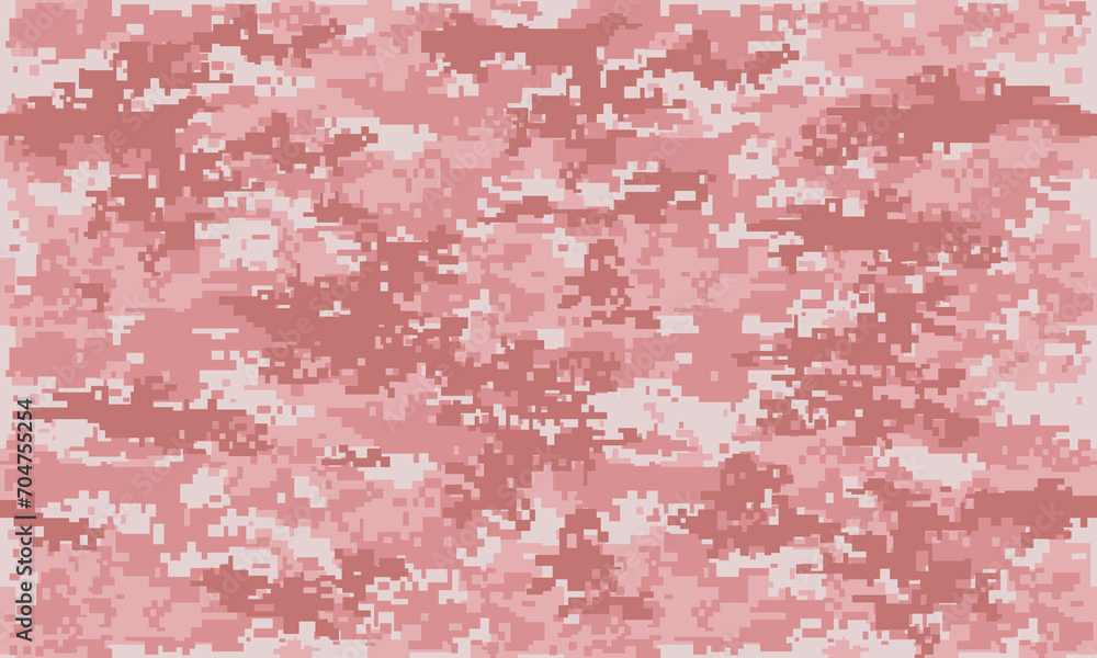 Fototapeta premium Pink texture military camouflage repeats seamless army hunting background. Girly Camo.