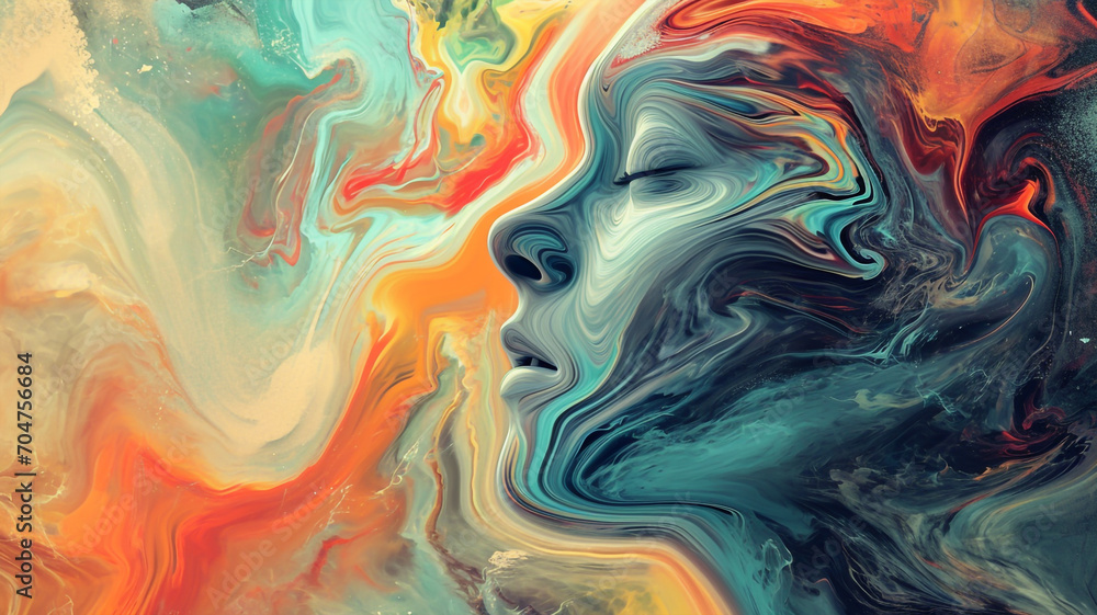 The complexity of emotions in the human mind through an abstract background and mental conditions generated by ai The complexity of emotions in the human mind through an abstract background and mental conditions generated by ai