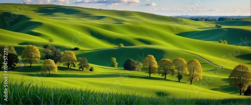 Landscape of rolling hills