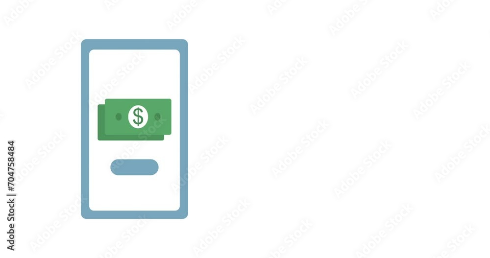 animation Save money on line with smartphone animation Save money on line with smartphone