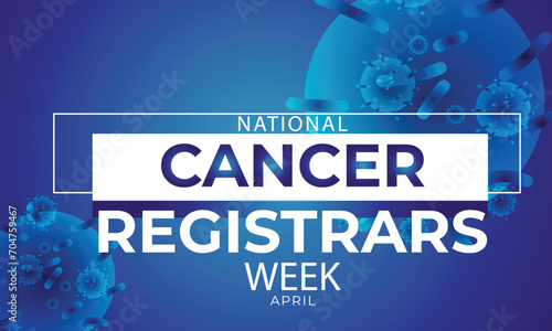 National Cancer Registrars Week. background, banner, card, poster, template. Vector illustration.