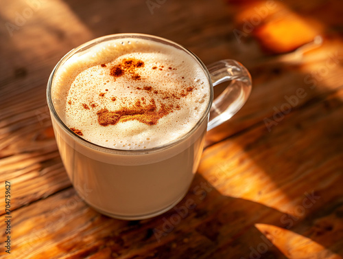 Cozy moments unfold with a frothy chai latte, a warm hug in every aromatic swirl