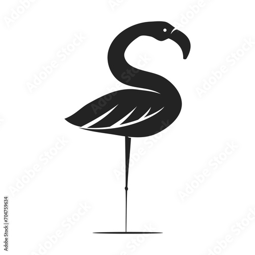 Flamingo Logo template Isolated. Brand Identity. Icon Abstract Vector graphic