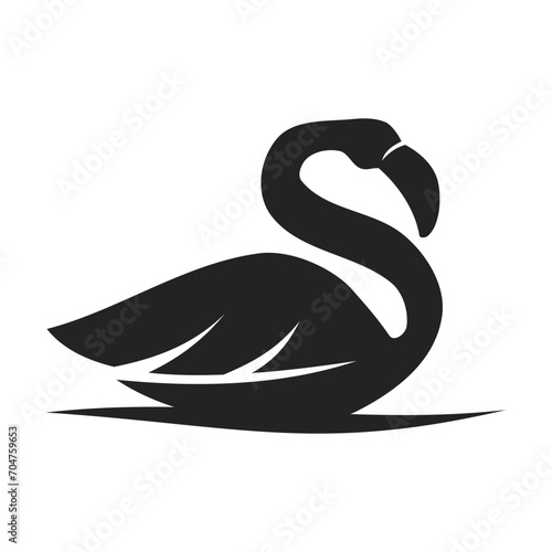 Fototapeta Naklejka Na Ścianę i Meble -  Flamingo Logo template Isolated. Brand Identity. Icon Abstract Vector graphic