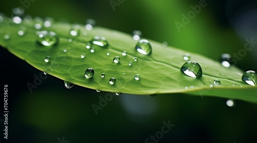 A dew-kissed leaf cradles a pristine water droplet, and an HD image reveals the exquisite details of nature's embrace, from the leaf's texture to the droplet's perfect form.