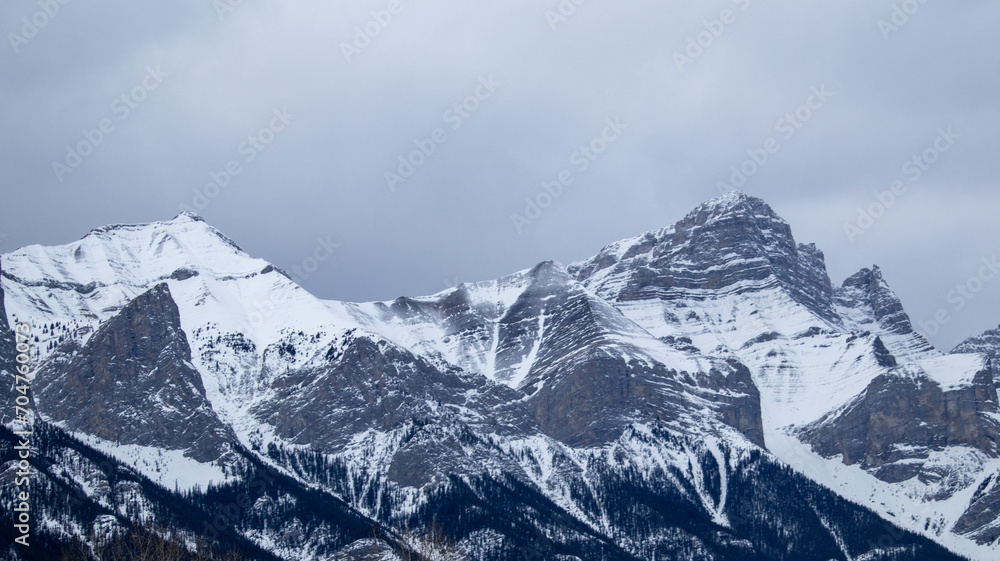 Fototapeta premium snow covered mountains in winter