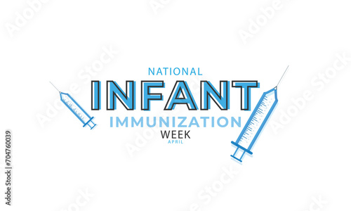 National infant immunization week. background, banner, card, poster, template. Vector illustration.