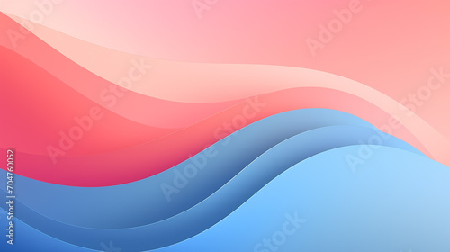 abstract blue pink peach beach background with paper cut waves