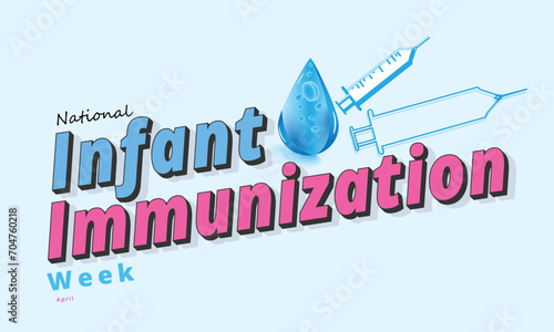 National infant immunization week. background, banner, card, poster, template. Vector illustration. photo