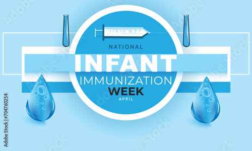 National infant immunization week. background, banner, card, poster, template. Vector illustration.